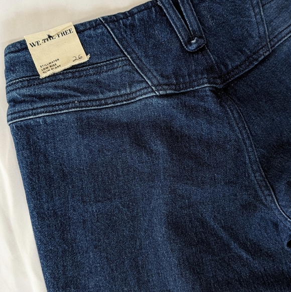 Free People We The Free Jeans Stillwater Low Rise Slim Flare Indigo Blue 26 NWT - Picture 9 of 15